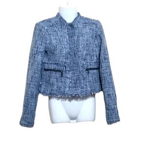 Banana Republic Blue Tweed BlazerJacket Sz 0